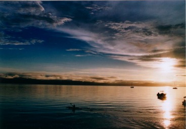 sunset kayaking